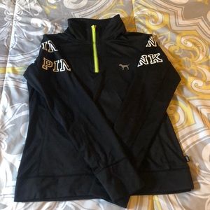 Pink half zip top